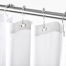 Forro de cortina de chuveiro Felisa Extra Long Impermeável Branco