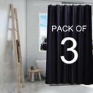 Forro de cortina de chuveiro TIKABC preto 4G PEVA impermeável 180x180cm