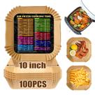 Forro de papel descartável Air Fryer 100PCS 25cm quadrado ZOWVAAM
