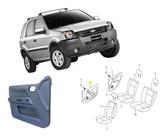 Forro De Porta - Painel De Acabamento Da Porta Dianteira ( Cinza Plastico ) Lado Esquerdo ( Motorista ) ( Ecosport 2003 A 2006 Com Vidro Manual Diante