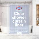 Forro para Cortina de Ducha Clorox 70"x72" Impermeable Paquete de 2