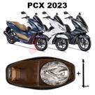 Forro Pcx Dlx 2023 Standard Marrom + 1 Antena + Divisória
