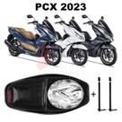 Forro Pcx Dlx 2023 Standard Preto + 2 Antenas + Divisória