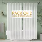 Forros de cortina de chuveiro AmazerBath PEVA 3G 180x180cm, pacote com 2