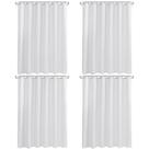 Forros de cortina de chuveiro Nasitos Fabric, pacote com 4, L180 x H180 cm