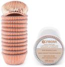 Forros de cupcake Gifbera Mini Rose Gold Foil, 300 unidades