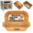 Forros de forma de pão LYHOLKEER 160 unidades para assar pão 23x13cm