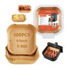 Forros de fritadeira Air Fryer COSORI 100 PCS de papel descartável quadrado de 6,5 polegadas