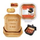Forros de fritadeira Air Fryer COSORI 100 PCS de papel descartável quadrado