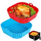 Forros de fritadeira de silicone Boribim 2 PCS 20,5 cm para 4-7 QT