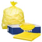 Forros de lata de lixo Plasticplace 240-246L para Toter 1,5 mil amarelos