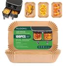 Forros de papel descartáveis para fritadeira Air Fryer MUOOMU para Ninja Dual