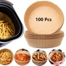 Forros de papel para fritadeira Air Fryer TOGOO 100PCS antiaderentes descartáveis