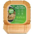 Forros de papel para fritadeira Air Fryer Tripho 360 unidades quadradas não branqueadas de 6,5”