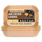 Forros de papel para fritadeira Air Fryer UbeeSize para Ninja DZ201/DZ401 200 unidades
