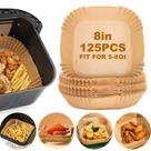 Forros de papel para fritadeira Air Fryer Vailnd 125 unidades de papel pergaminho de 20 cm