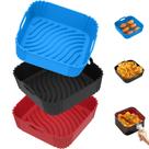 Forros de silicone Air Fryer Redfly, pacote com 3 unidades, para 4-6 litros