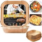 Forros Descartáveis para Air Fryer para Instant Pot Vortex Plus 6QT XL, Forros para Air Fryer Instant Pot 6 QT, 200 Unidades de Papel Manteiga para Air Fryer de 6-8qt