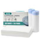 Forros e almofadas de cômoda Seaside Brother 50 PCS + 50 PCS