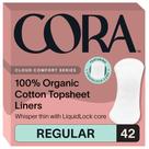 Forros menstruais Cora Regular 100% algodão orgânico (42 forros) Forros menstruais Cora Regular 100% algodão orgânico (42 forros)