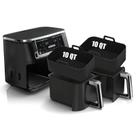 Forros para Air Fryer MMH de Silicone 10QT Reutilizáveis 2 Unidades Preto