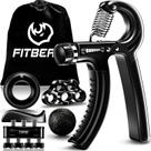 Fortalecedor de preensão manual FitBeast, pacote com 5, resistência ajustável