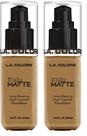 Foundation L.A. COLORS Truly Matte Deep Tan 40 ml (pacote com 2)