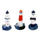 Fragata Kit Farol 3 Pc Enfeite Para Aquário