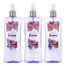 Fragrance Body Spray Parfums De Coeur Romance & Dreams, 240 ml, pacote com 3 para mulheres