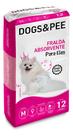 Fralda Absorvente Para Cães Fêmeas Dogs&pee 12un Tam M