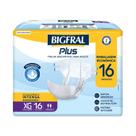 Fralda Adulto Geriátrica Bigfral Plus Econômica Tamanho XG Pacote com 16un Fralda Adulto Geriátrica Bigfral Plus Econômica Tamanho XG Pacote com 16un