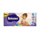 Fralda Babysec Premium Mega G com 26 unidades - 8,5 a 12kg
