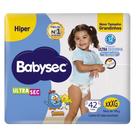 Fralda Babysec Ultrasec Hiper Tamanho XXXG 42 Unidades Descartáveis