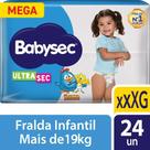 Fralda Babysec Ultrasec Mega Galinha Pintadinha XXXG 24 Unidades