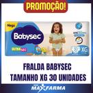 Fralda babysec ultrasec tamanho xg com 30 unidades