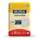 Fralda bigfral derma plus juvenil com 10 uni