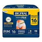 Fralda bigfral roupa intima derma plus p/m 16 unidades Fralda bigfral roupa intima derma plus p/m 16 unidades