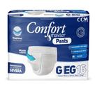 Fralda Calça Descartável Geriátrica Adulto Confort Master Pants - Tamanho G-EG - 16 Unidades