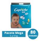 Fralda Capricho Baby Mega 1 Pacote Tamanho M - 80 Unidades
