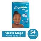 Fralda Capricho Baby Mega 1 Pacote Tamanho XXG 54 Unidades