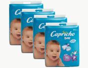 Fralda Capricho Baby Mega 4 Pacotes Tamanho P 384 Fraldas