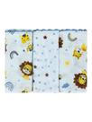 Fralda com 03 Unidades 100% Algodão Bebê 68Cm X 70Cm Bublim Petit Menino Incomfral