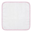 Fralda De Boca Avulsa Quadriculada 33 Cm X 33 Cm Com Crochê