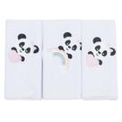 Fralda de Boca Panda Love Rosa Malha 3 Peças