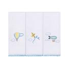 Fralda de Boca Paninho de Boca Babete Bordada Para Bebê 32cmx32cm Com 3 Unidades - Papi Textil Baby
