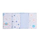 Fralda de Boca Paninho de Boca Babete Fraldinha de Boca Para Bebê Com 4 Un Estampado Papi Textil
