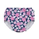 Fralda de natação para bebês Green Sprouts Navy Blooms de 0 a 6 meses