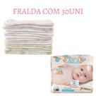 Fralda de Pano De Bebê 100% Algodão - 30 Unidades Menina
