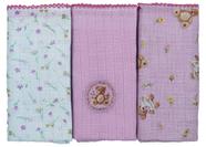 Fralda de Pano para Bebê 68 cm x 70 cm 3 Unidades Baby Joy