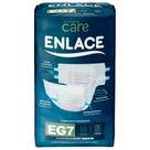 Fralda Descartável Adulto Enlace Protect & Care Regular Tamanho XG - 8 Embalagens com 7 Unidades - Total de 56 Tiras